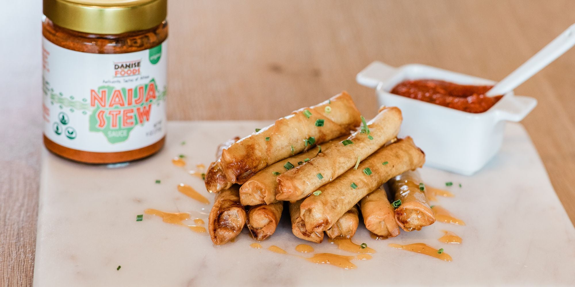 image of sauce next to food