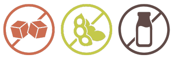 sugar soy and dairy free icon